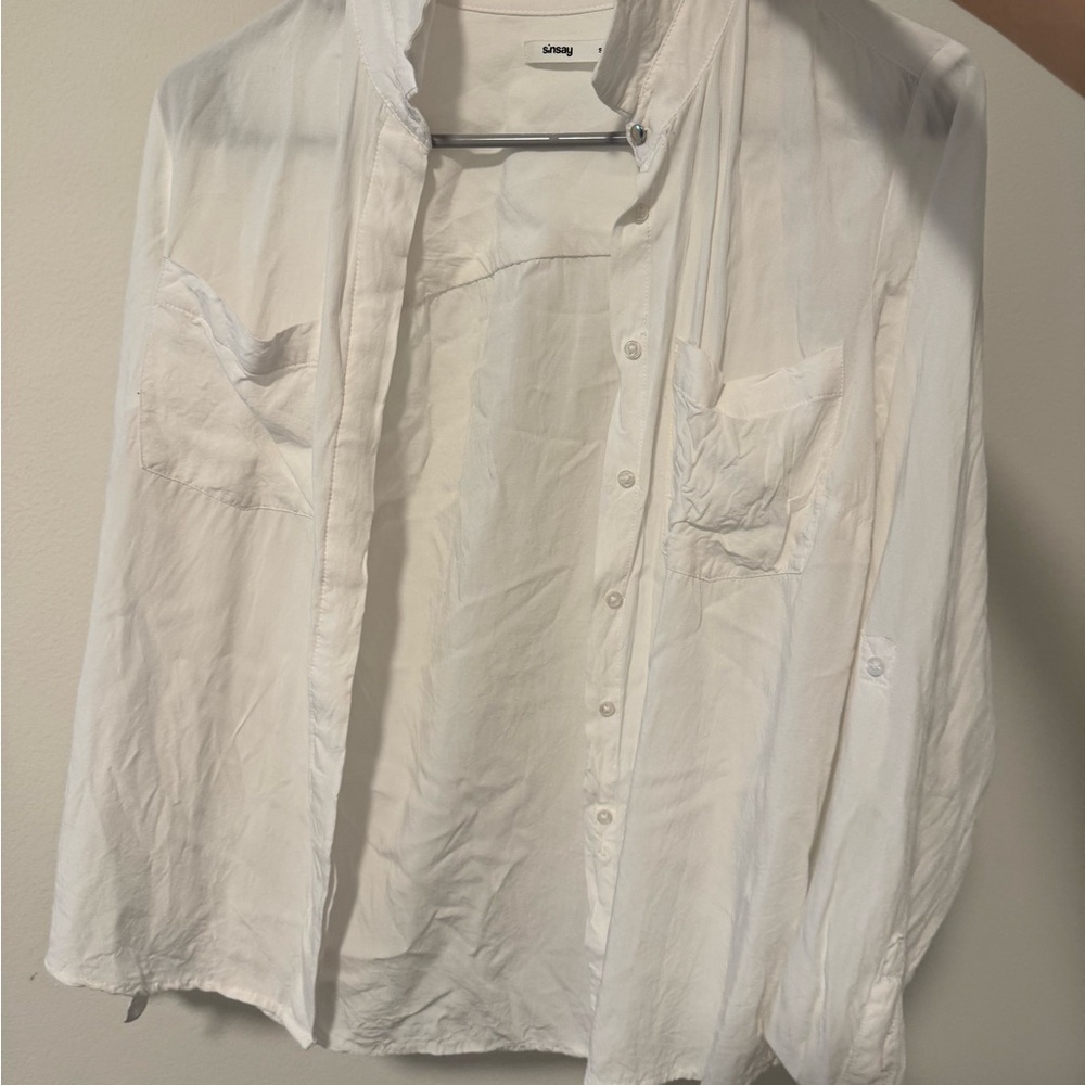 Elegant Women's White Button Down Shirt